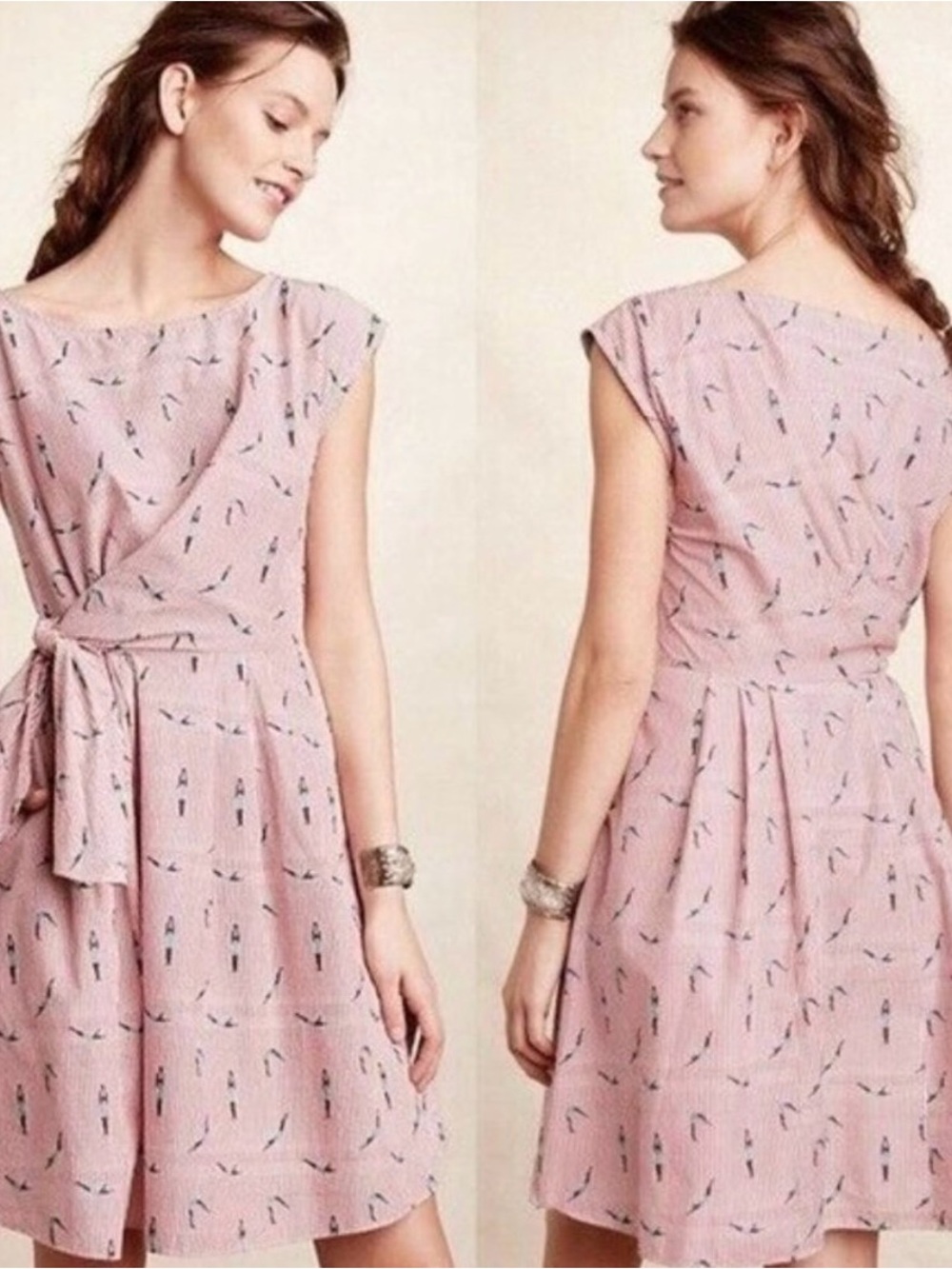 Anthropologie Maeve Bathing Beauty Striped Dress Size 2